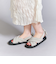 バックリボンストラップ サンダル