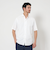 【WEB限定 WARDROBE SMART】コットン ワイドカラー スキッパーシャツ