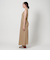麻ブレンド バイアス フレアワンピース