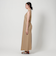 麻ブレンド バイアス フレアワンピース