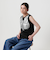 【WEB限定】グリッタートロンプルイユ ノースリーブTシャツ