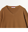 ソフトコットン Vネック スムース ニットプルオーバー ウォッシャブル