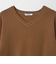 ソフトコットン Vネック スムース ニットプルオーバー ウォッシャブル