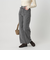 リボンベルト ワイドデニムパンツ
