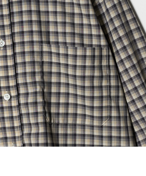 ポリエステルウール ローンチェックシャツ｜ビューティー＆ユース
