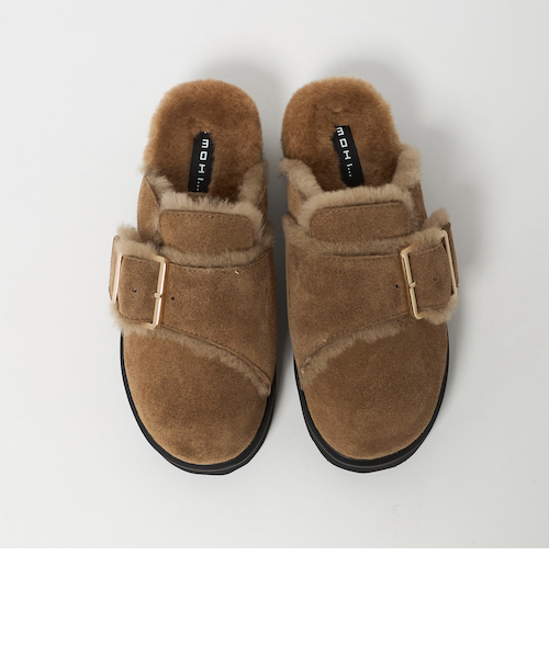 ゆう【MOHI…】スエードビッグベルトボストンサンダル MOHI＞スエード ビッグベルト ボストンサンダル｜ビューティー