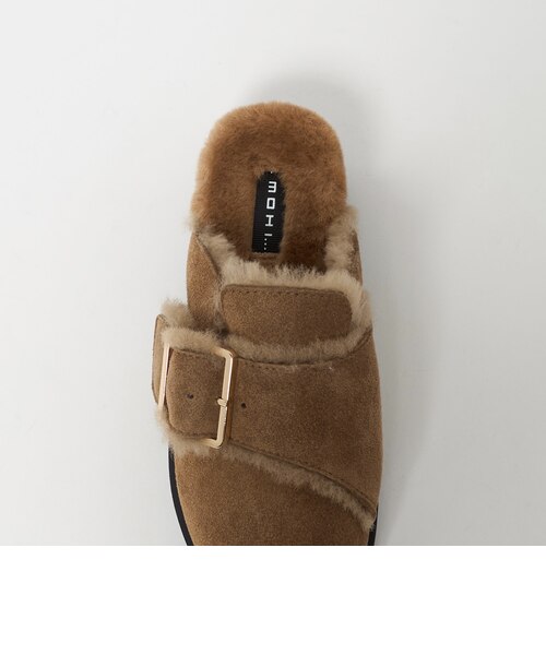 MOHI＞スエード ビッグベルト ボストンサンダル｜ビューティー