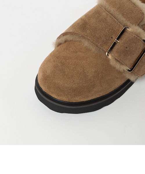 MOHI＞スエード ビッグベルト ボストンサンダル｜ビューティー