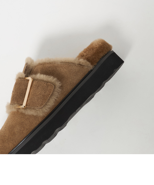 MOHI＞スエード ビッグベルト ボストンサンダル｜ビューティー