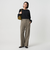 ポリエステルブレンド バックゴムストレートパンツ