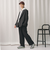 ポリエステルブレンド バックゴムストレートパンツ