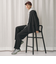 ポリエステルブレンド バックゴムストレートパンツ