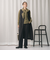 ポリエステルブレンド バックゴムストレートパンツ