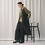 ポリエステルブレンド バックゴムストレートパンツ