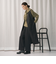ポリエステルブレンド バックゴムストレートパンツ