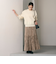 ポリエステル チンツプリーツ スカート