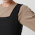 【WEB限定 Wardrobe DAILY MINIMAL】ウールライクメランジ スクエアネックワンピース ウォッシャブル