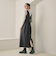 【WEB限定 Wardrobe DAILY MINIMAL】ウールライクメランジ スクエアネックワンピース ウォッシャブル