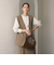 【WEB限定 Wardrobe DAILY MINIMAL】フリルレイヤーブラウス ウォッシャブル