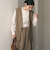 【WEB限定 Wardrobe DAILY MINIMAL】フリルレイヤーブラウス ウォッシャブル