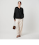 【WEB限定 Wardrobe DAILY MINIMAL】フリル Vネックブラウス ウォッシャブル