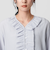 【WEB限定 Wardrobe DAILY MINIMAL】フリル Vネックブラウス ウォッシャブル