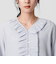 【WEB限定 Wardrobe DAILY MINIMAL】フリル Vネックブラウス ウォッシャブル