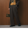 【WEB限定 Wardrobe DAILY MINIMAL】ウールライクメランジ ワイドパンツ ウォッシャブル