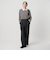 【WEB限定 Wardrobe DAILY MINIMAL】ウールライクメランジ ワイドパンツ ウォッシャブル