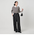 【WEB限定 Wardrobe DAILY MINIMAL】ウールライクメランジ ワイドパンツ ウォッシャブル