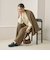 【WEB限定 Wardrobe DAILY MINIMAL】ウールライクメランジ ワイドパンツ ウォッシャブル