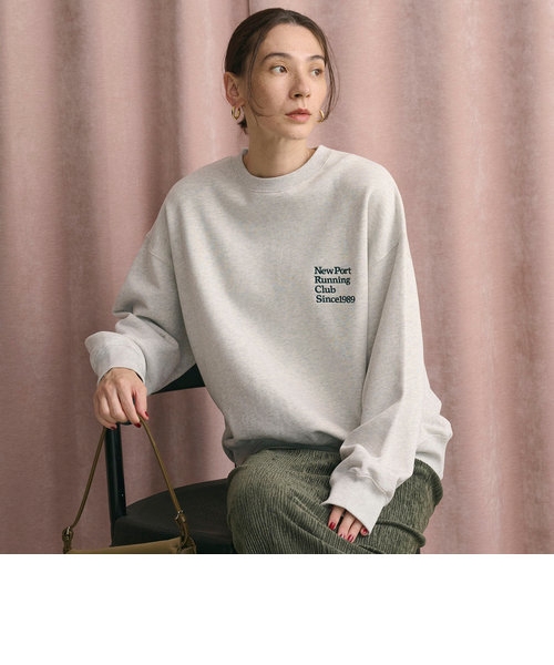 美品✨ フィーニー ユナイテッドアローズ別注 スウェットプルオーバー モーヴ系 コットン裏毛 ロゴスウェット プルオーバー｜ビューティー