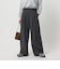 毛ポリエステルブレンド ワイドタックパンツ