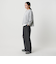 毛ポリエステルブレンド ワイドタックパンツ