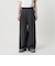 毛ポリエステルブレンド ワイドタックパンツ