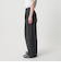 毛ポリエステルブレンド ワイドタックパンツ