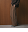 毛ポリエステルブレンド ワイドタックパンツ
