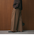 毛ポリエステルブレンド ワイドタックパンツ