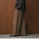 毛ポリエステルブレンド ワイドタックパンツ