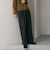 毛ポリエステルブレンド ワイドタックパンツ