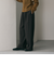 毛ポリエステルブレンド ワイドタックパンツ