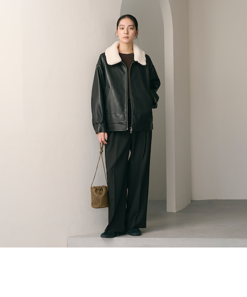 WEB限定】レザーライク 2WAYブルゾン｜ビューティー＆ユース