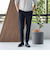 【WEB限定 WARDROBE SMART】LANATEC シャンブレー ノープリーツ パンツ