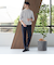 【WEB限定 WARDROBE SMART】LANATEC シャンブレー ノープリーツ パンツ
