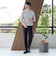 【WEB限定 WARDROBE SMART】LANATEC シャンブレー ノープリーツ パンツ