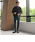 【WEB限定 WARDROBE SMART】ブラックメルトン レザーライク スタジャン