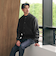【WEB限定 WARDROBE SMART】ブラックメルトン レザーライク スタジャン