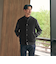 【WEB限定 WARDROBE SMART】ブラックメルトン レザーライク スタジャン