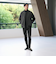 【WEB限定 WARDROBE SMART】グレーメルトン レザーライク スタジャン