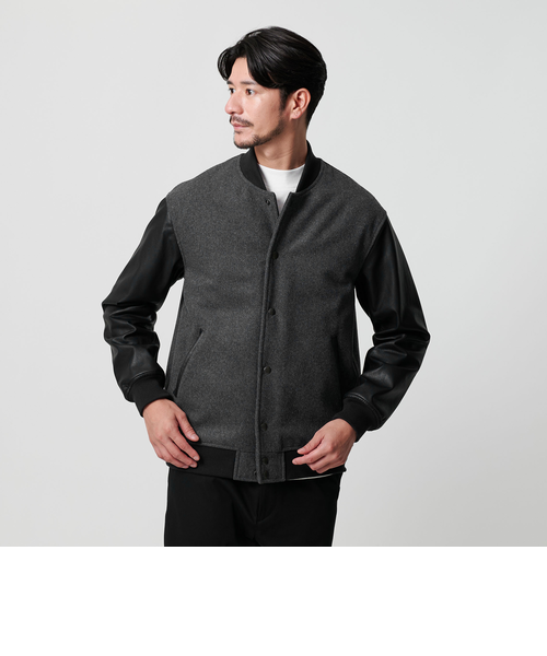 WEB限定 WARDROBE SMART】グレーメルトン レザーライク